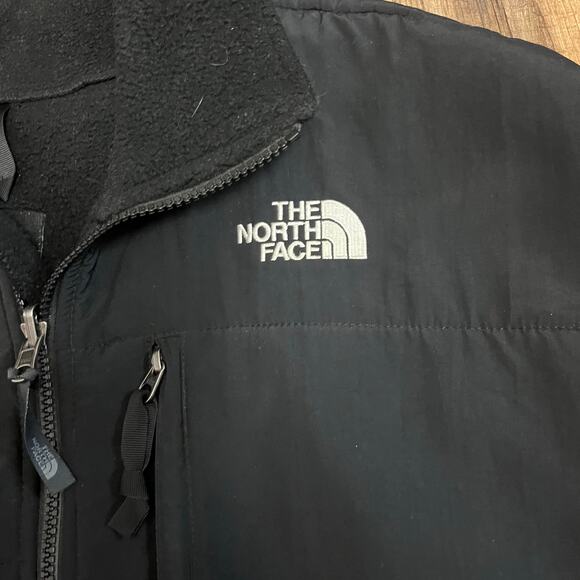 The North Face Men’s Blk/Grey Denali Fleece Jacket Sz L Polartec Full Zip Hiking - Picture 2 of 7